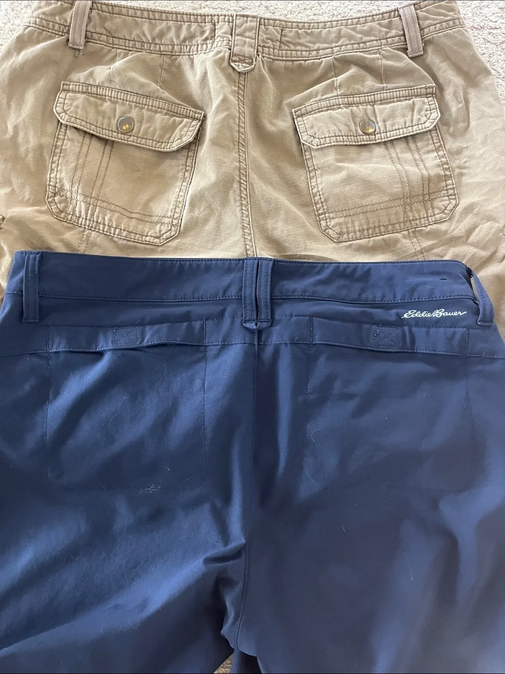 Eddie Bauer Navy and Khaki Cargo Shorts Duo - Picture 5 of 12